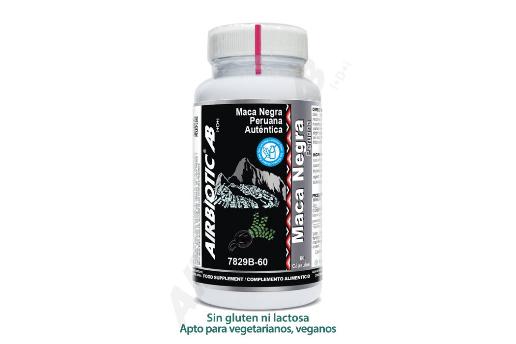 Maca negra peruana 60 cápsulas, Airbiotic