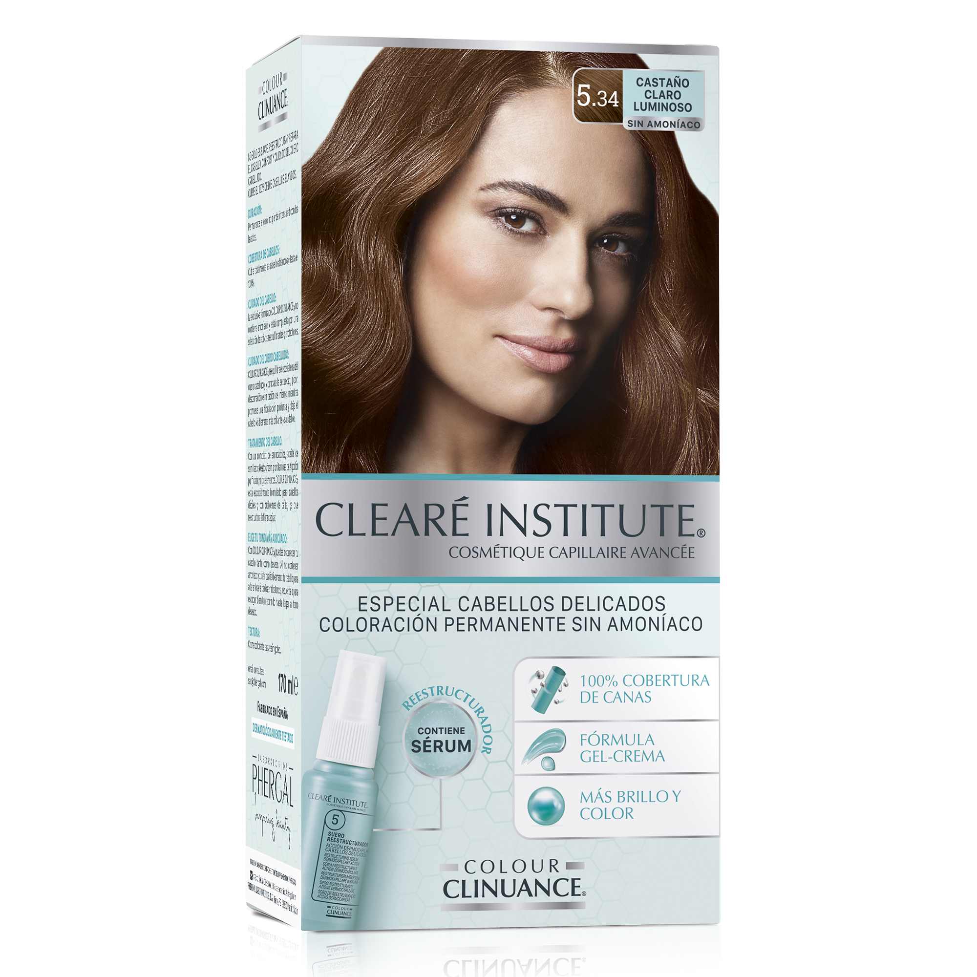 Colour clinuance 5.34 castaño claro luminoso delic, Cleare Institute