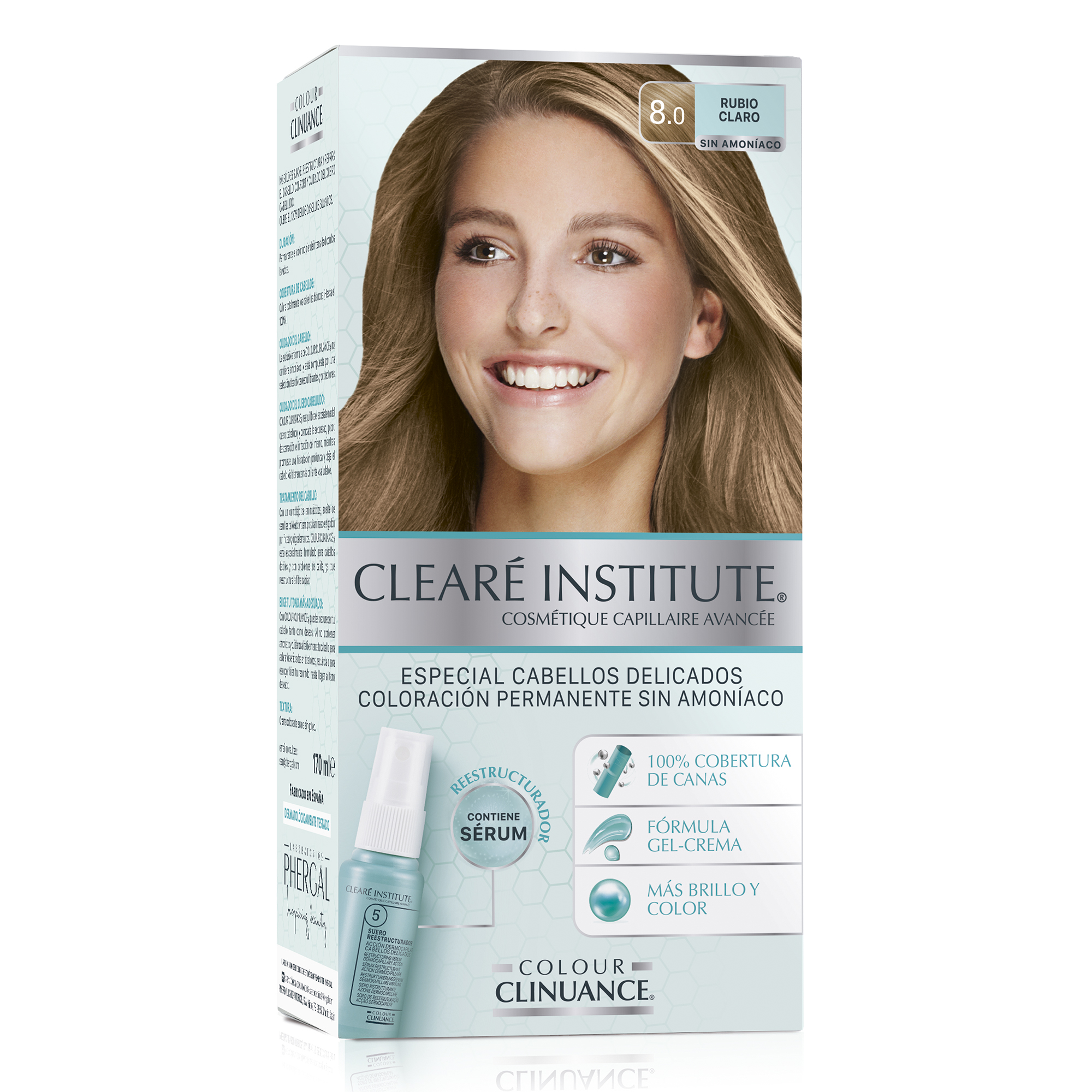 Colour clinuance 8.0 rubio claro cabellos delicado, Cleare Institute