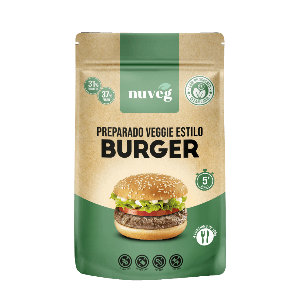 Veggie burger sin gluten 135 g, Nuveg