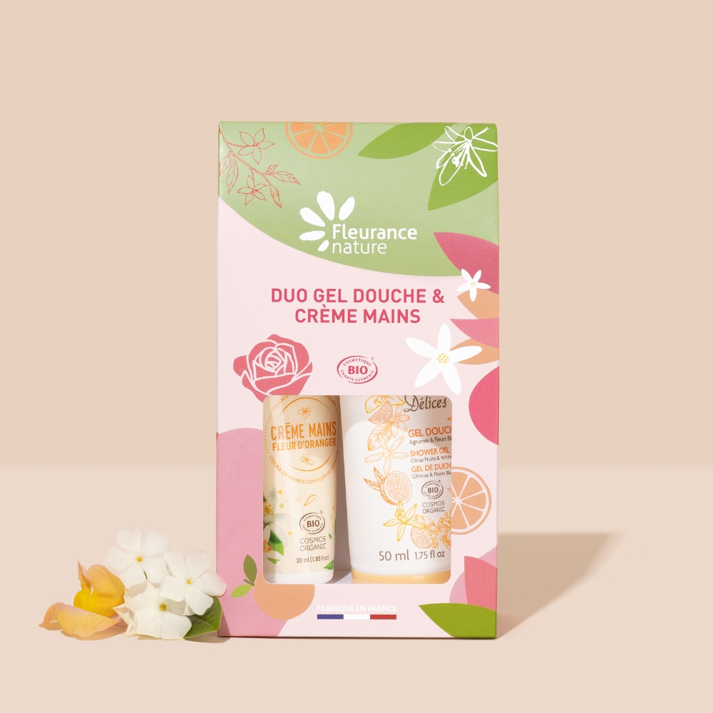 DUO GEL DUCHA CITRICO CREMA MANOS FLOR DE AZAHAR FLEURANCE NATURE