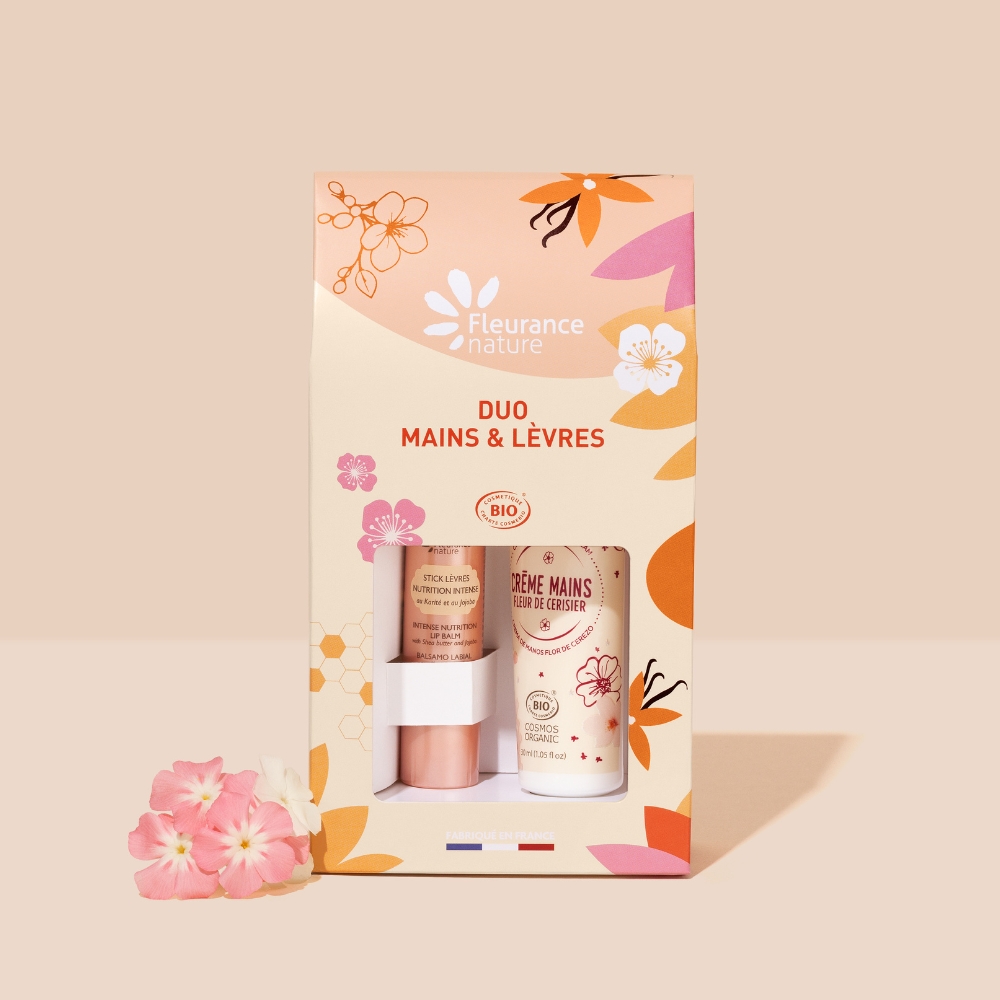DUO STICK LABIOS CREMA MANOS FLOR DE CEREZO FLEURANCE NATURE