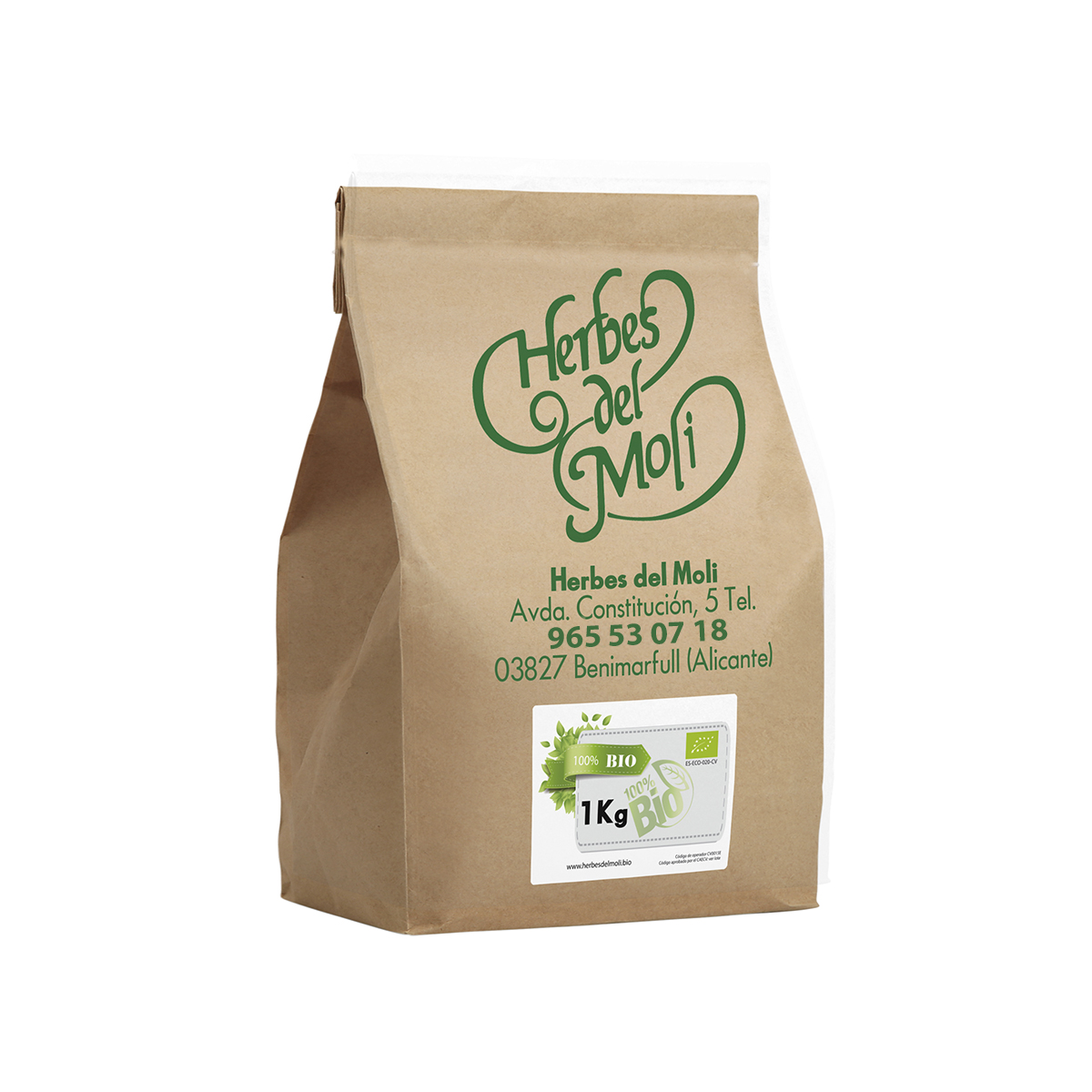 Espino blanco flor-hoja BIO 1 kg, Herbes Del Moli