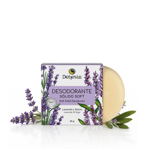 Deodorante solido soft con lavanda-salvia BIO 65 g, Dehesia