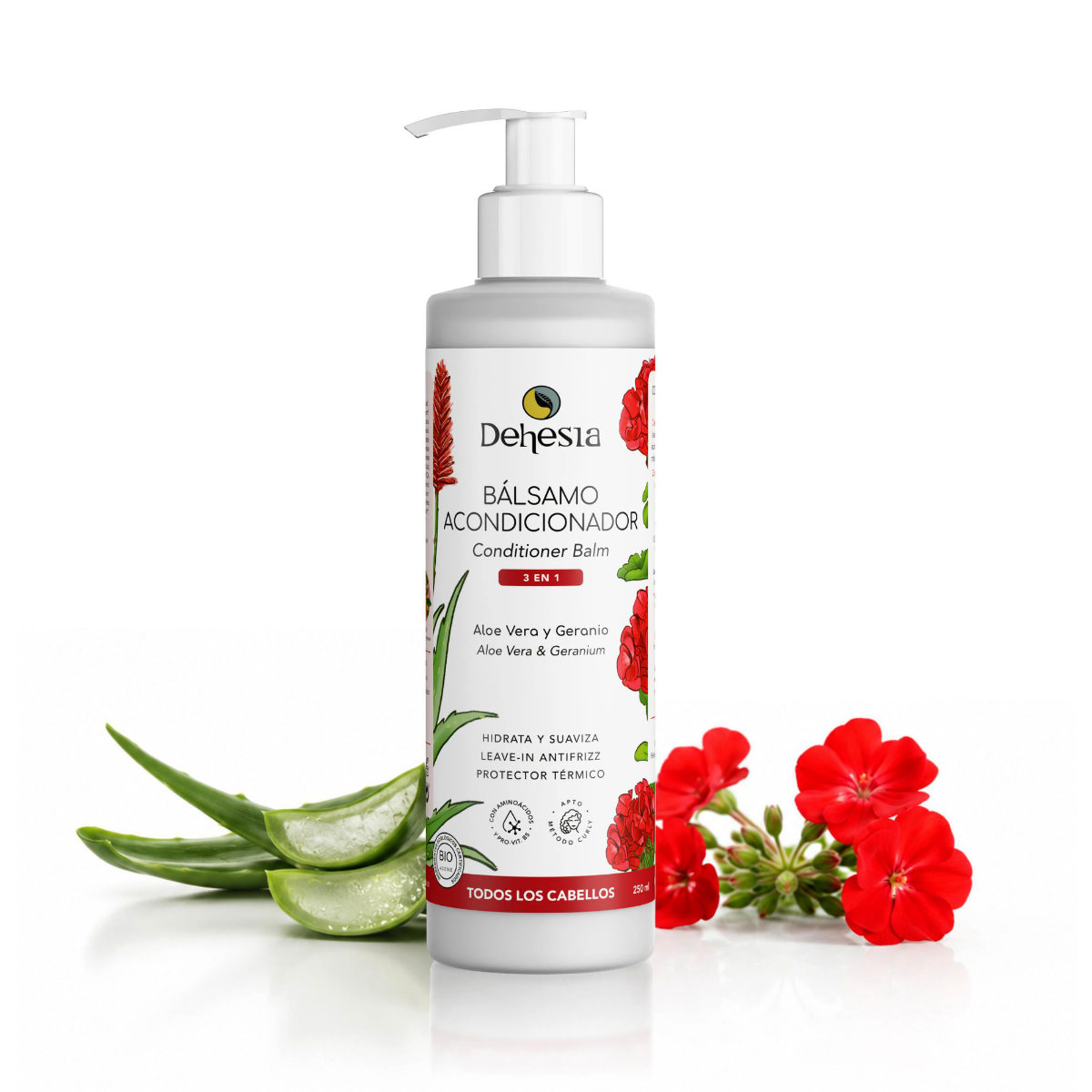 Balsamo acondizionante 3 in 1 aloe geranio 250 ml, Dehesia