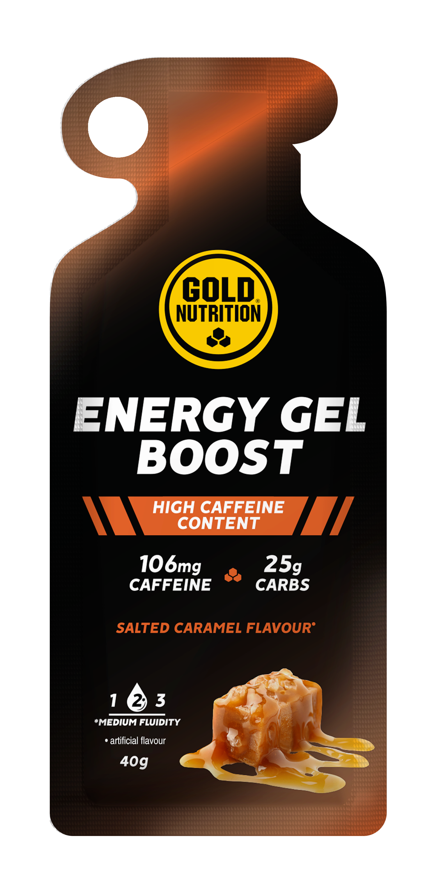 Boost plus energy gel caramelo salado 16geles, Gold Nutrition