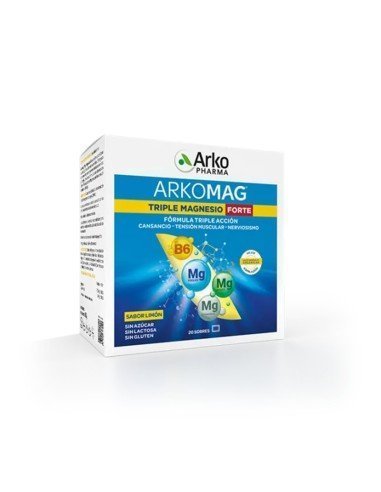 ARKOMAG TRIPLE MAGNESIO FORTE 20 SOBRES LIMON ARKOPHARMA