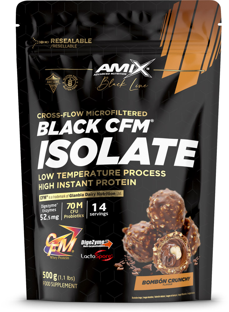 AMIX BLACK CFM ISOLATE SACO 500 GR BOMBON CRUJIENTE