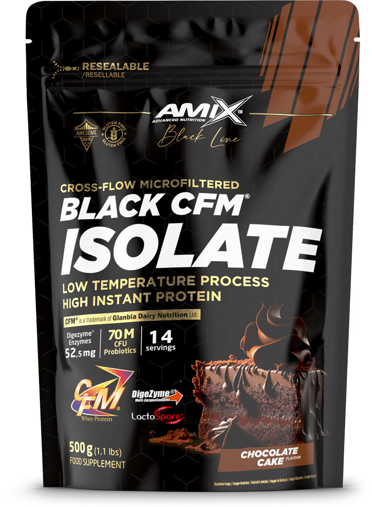 AMIX BLACK CFM ISOLATE SACO 500 GR TARTA DE CHOCOLATE