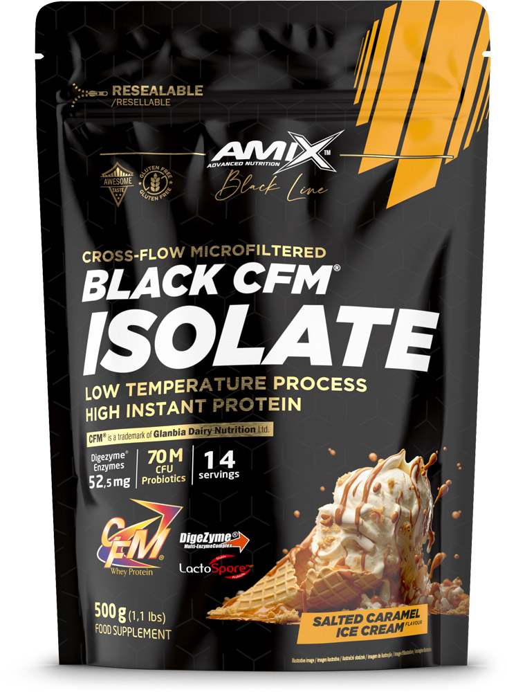 AMIX BLACK CFM ISOLATE SACO 500 GR CARAMELO SALADO