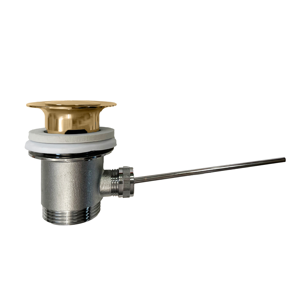 Desagüe automático lavabo bidet tapón grande completo con varilla y pomo bronce envejecido