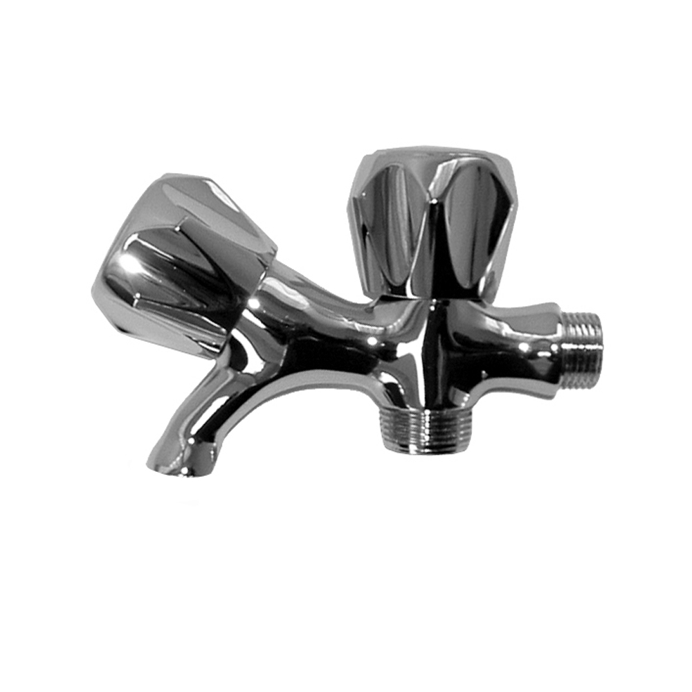 Grifo lavadora doble con aireador 1/2 3/4
