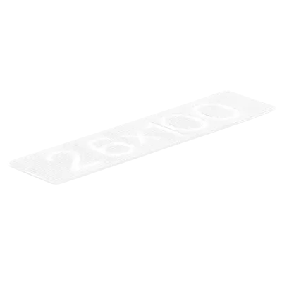 Glasblokje 1x26x100mm 1000 stuks