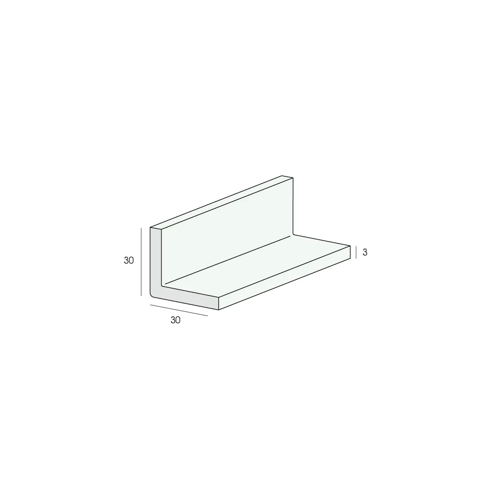 Tekening Hoekprofiel 30x30x3mm