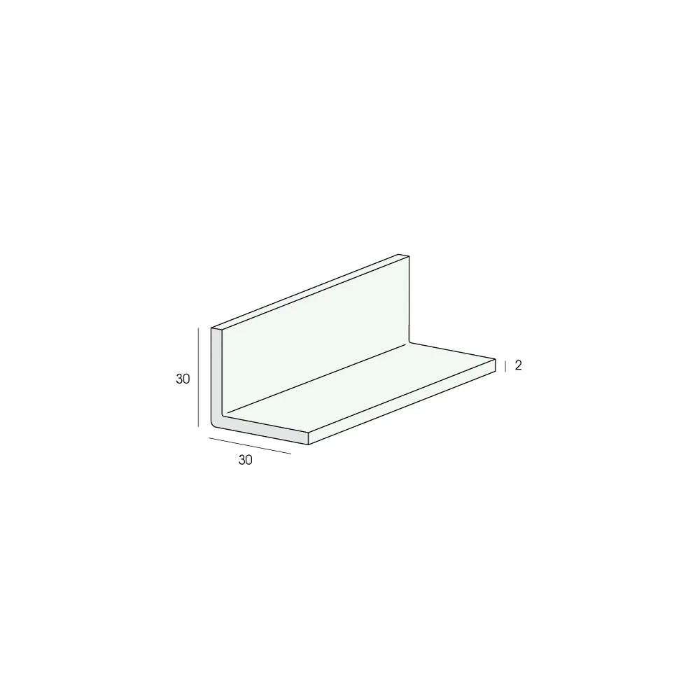Tekening Hoekprofiel 30x30x2mm