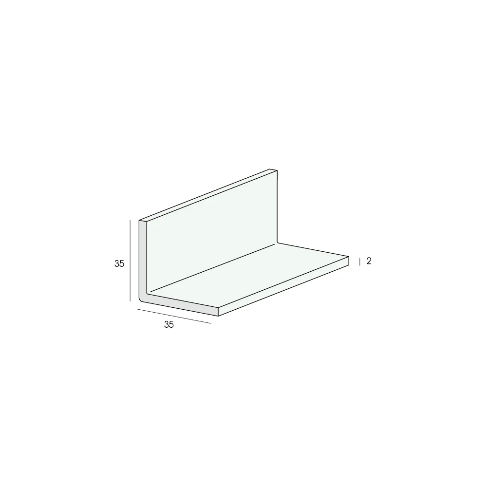 Tekening Hoekprofiel 35x35x2mm