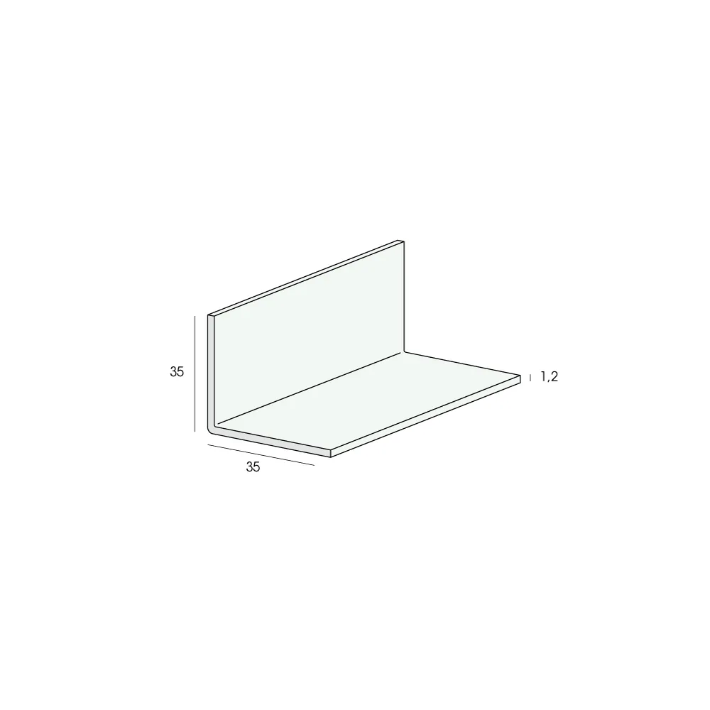 Tekening Hoekprofiel 35x35x1,2mm