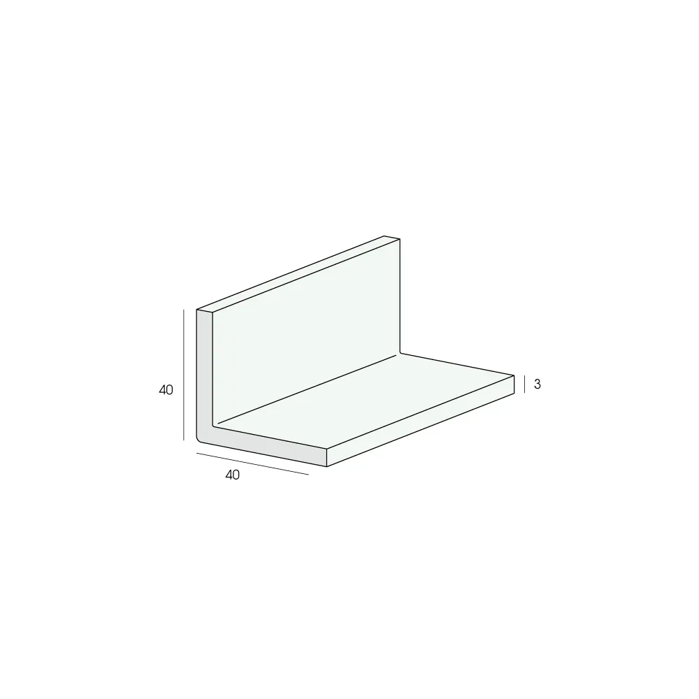 Tekening Hoekprofiel 40x40x3mm