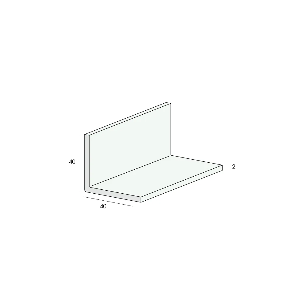 Tekening Hoekprofiel 40x40x2mm