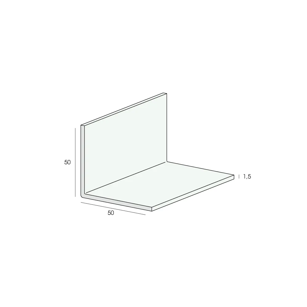Tekening Hoekprofiel 50x50x1,5mm