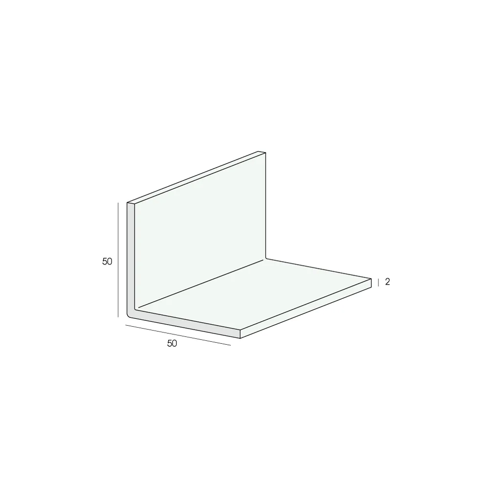 Tekening Hoekprofiel 50x50x2mm
