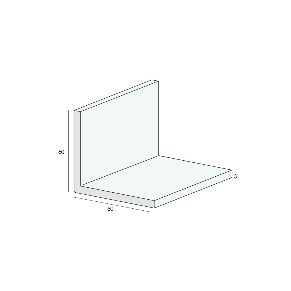 Tekening Hoekprofiel 60x60x3mm