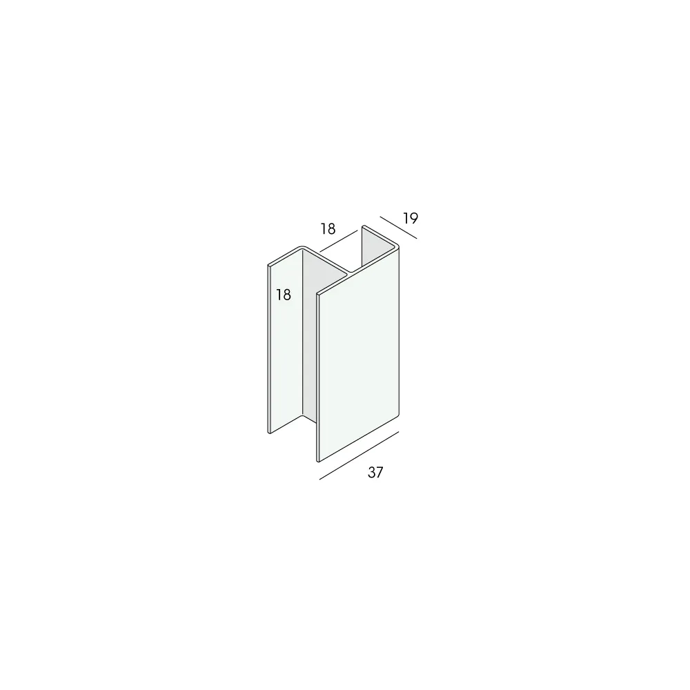 Tekening Hoekverbindingprofiel 18mm