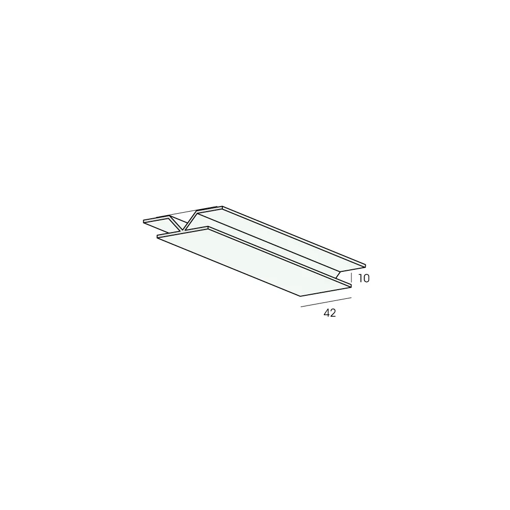 Tekening Vouwhoekverbindingprofiel 10mm