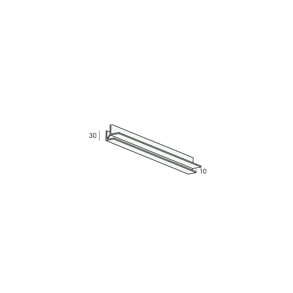 Tekening Uitwendig hoekverbindingprofiel 10mm