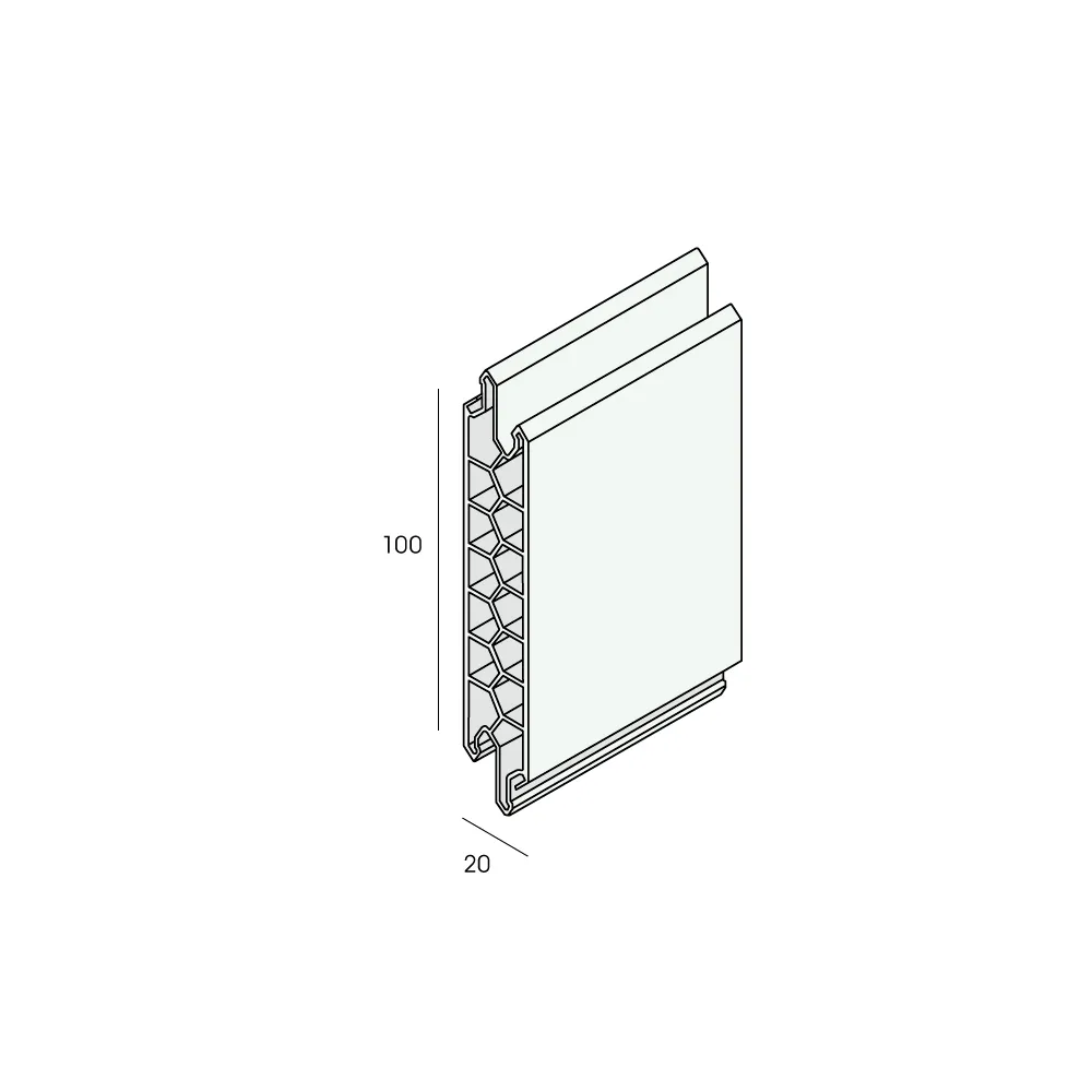 Tekening Paneelplusvulling 100x20mm