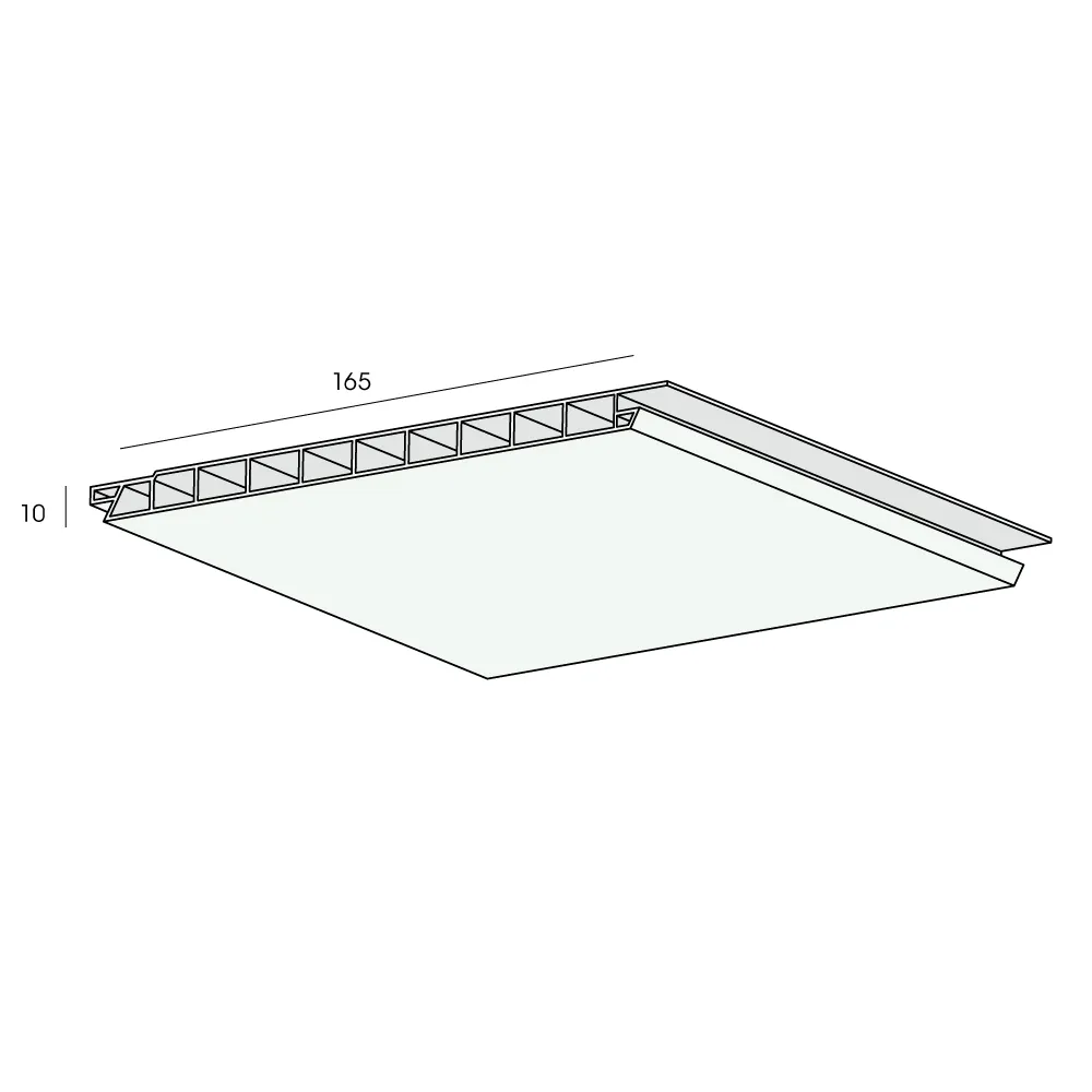 Tekening Vlakwerkende schroot 165x10mm