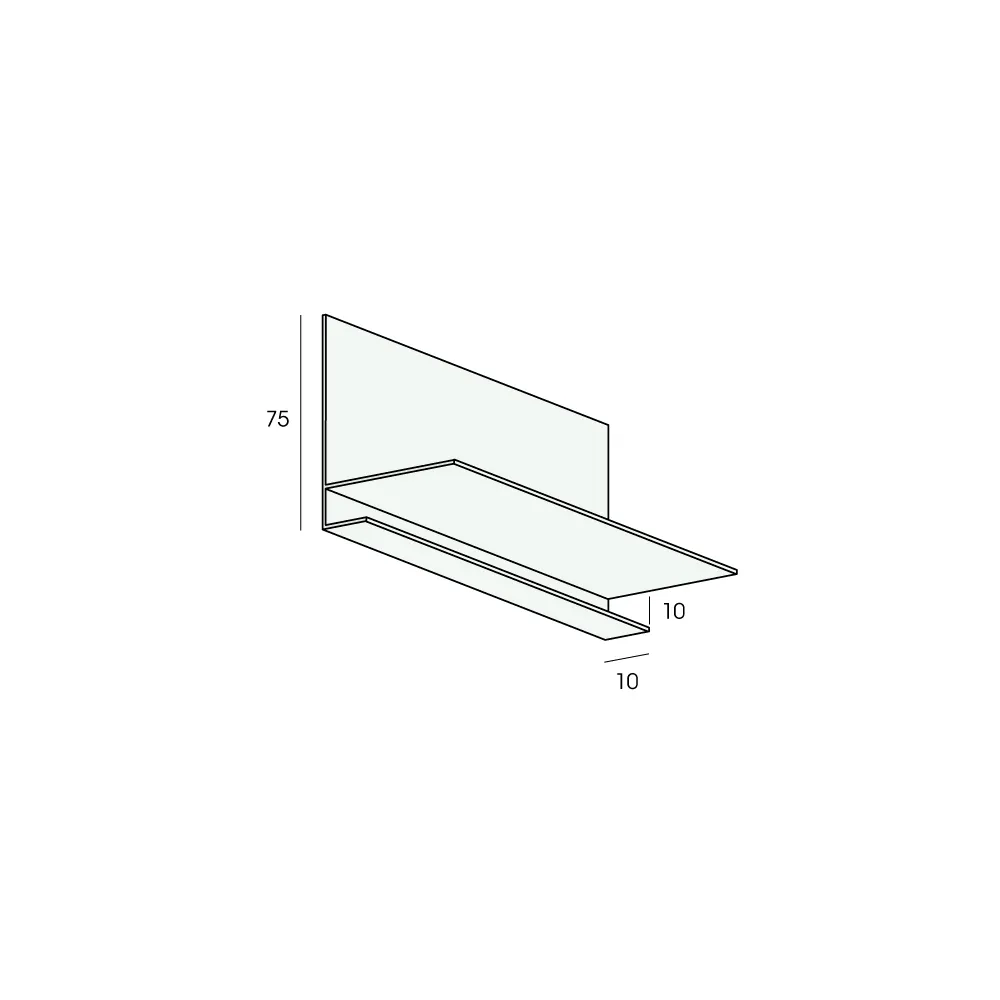 Tekening Afdekgevellijst 10mm