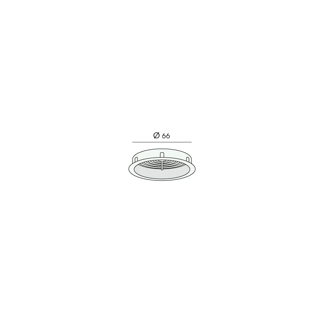 Tekening Ventilatierooster 66mm