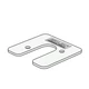 Tekening Stelplaat U-top 2,5mm 200 stuks