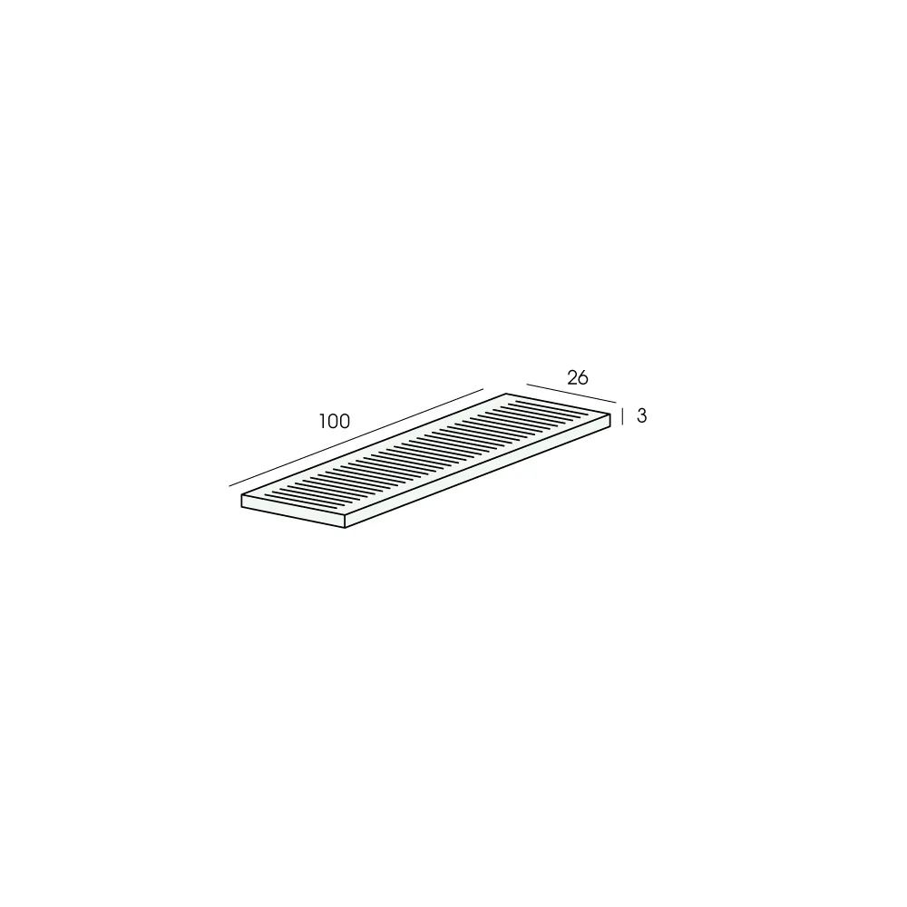 Tekening Glasblokje 3x26x100mm 1000 stuks