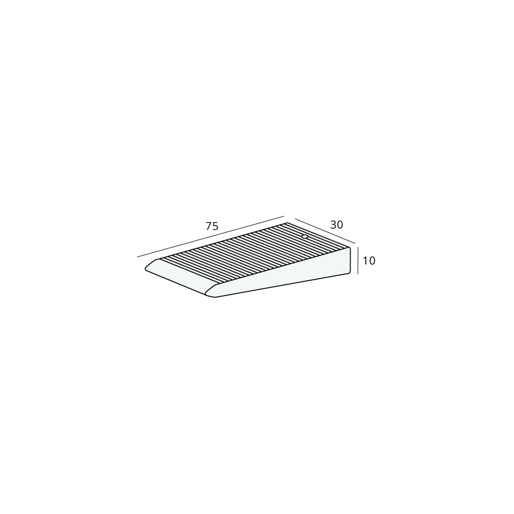 Tekening Millimax wig 75x30x10mm 68 stuks