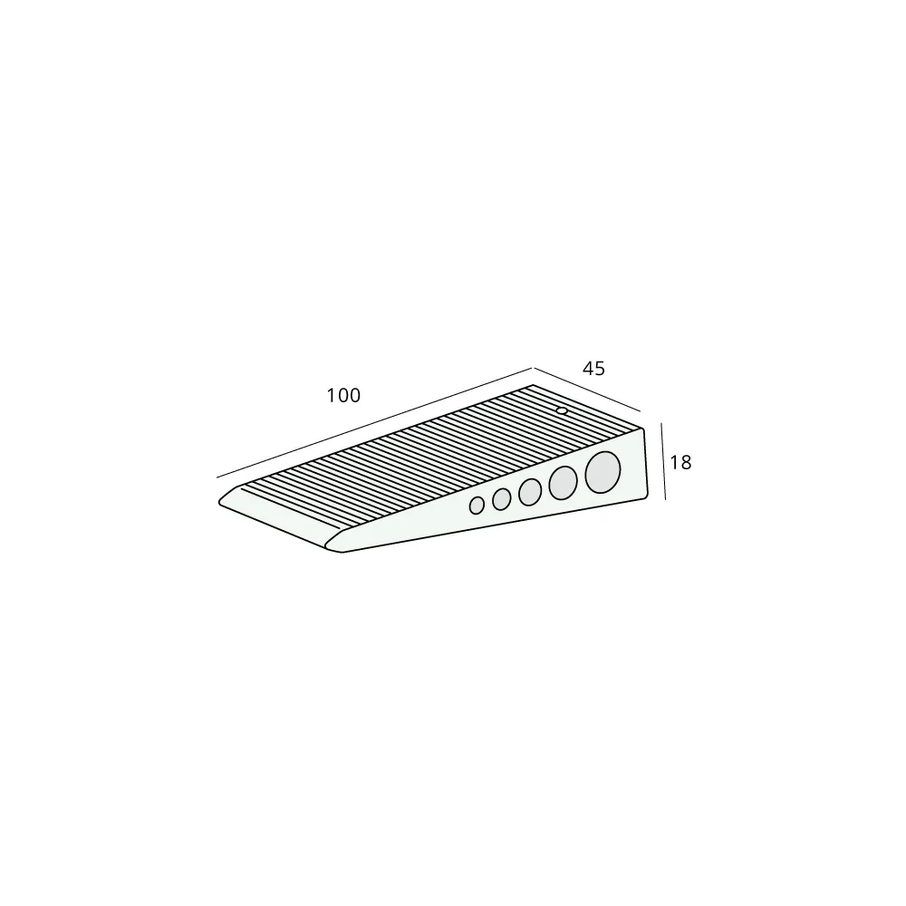 Tekening Millimax wig 100x45x18mm 45 stuks