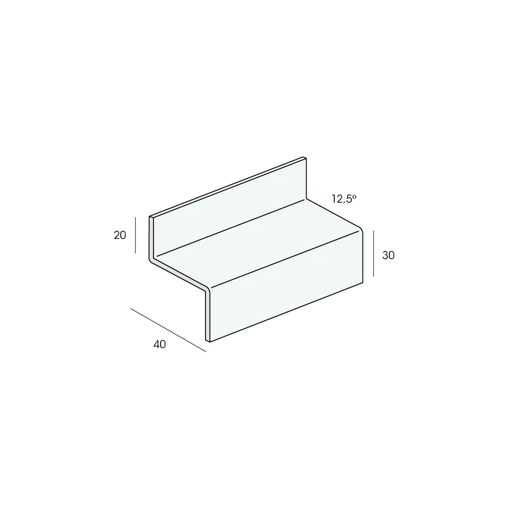 Tekening Z-profiel 20x40x30x3mm