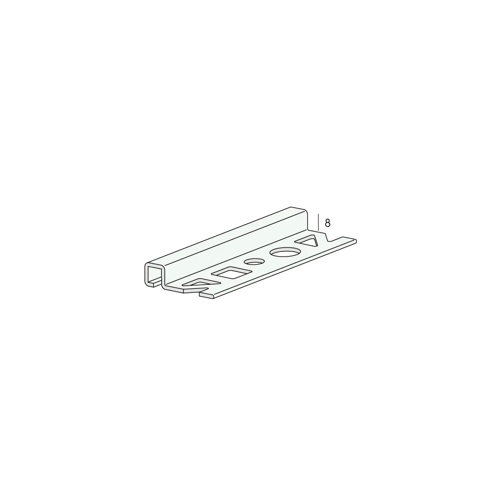 Tekening Prodekor rvs rechthoekprofiel 8mm