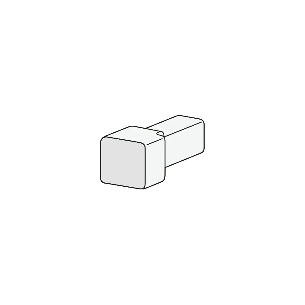 Tekening Prodekor rvs hoekstuk 10mm