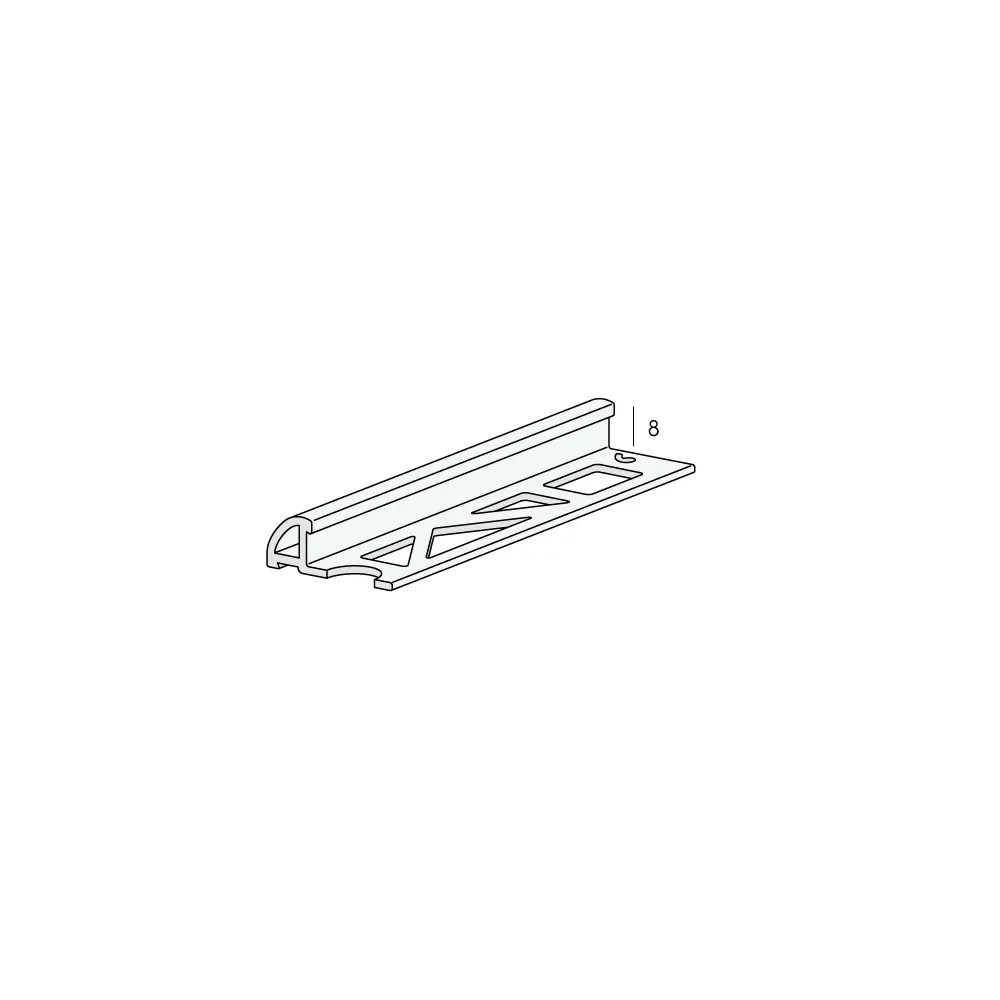 Tekening Proround kunststof tegelprofiel 8mm