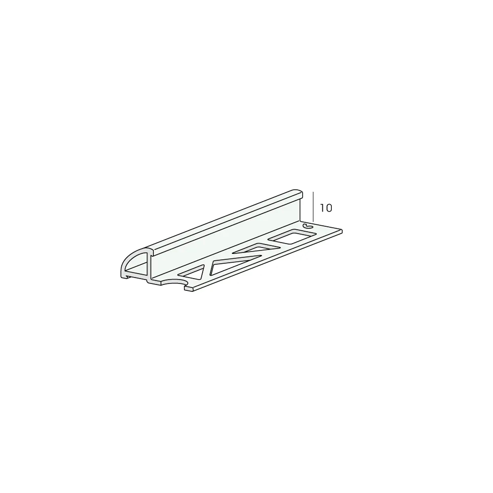 Tekening Proround kunststof tegelprofiel 10mm