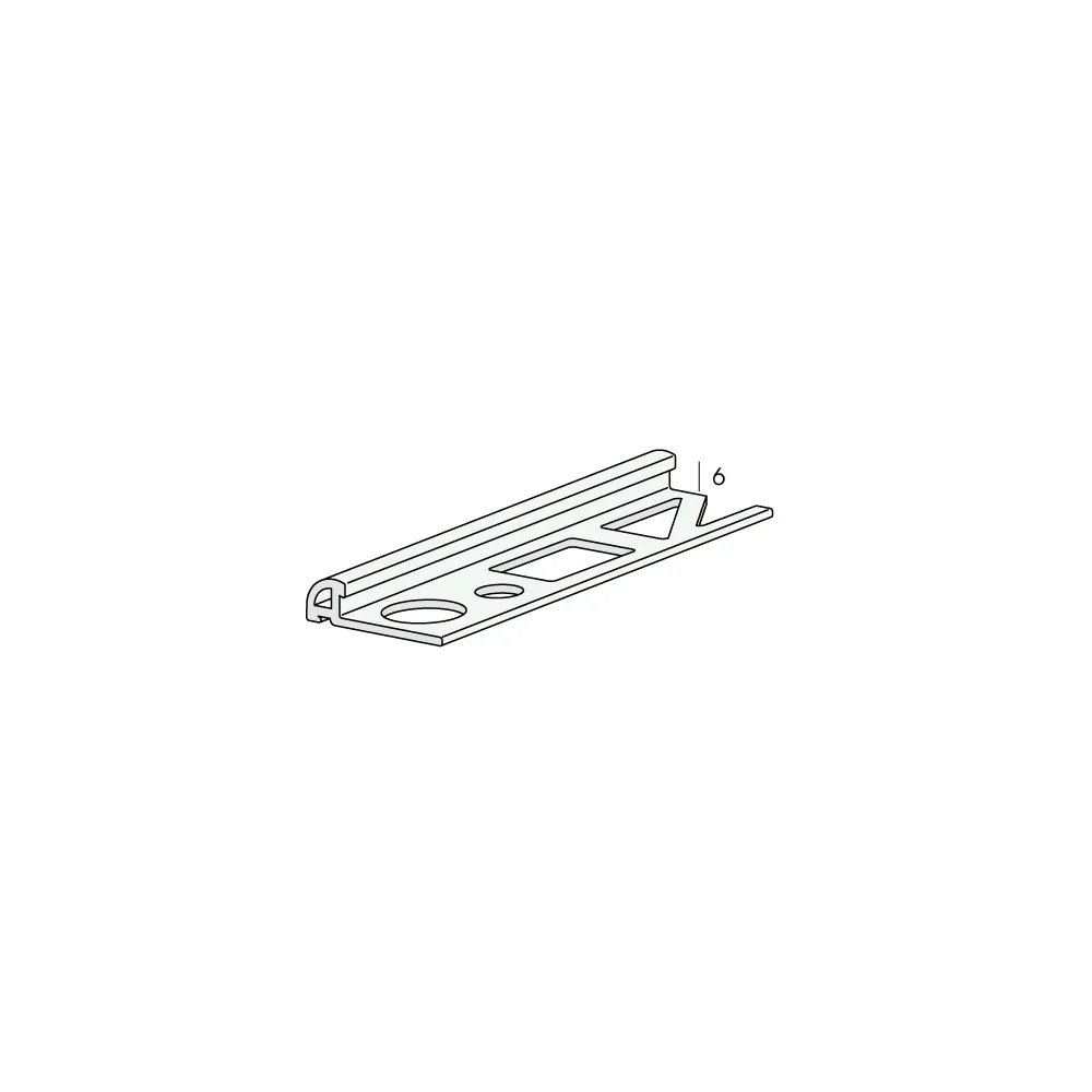 Tekening Proround aluminium tegelprofiel 6mm