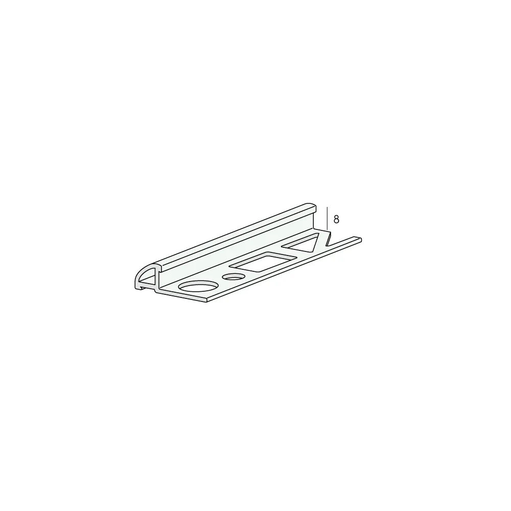Tekening Proround aluminium tegelprofiel 8mm