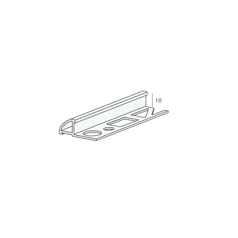 Tekening Proround aluminium tegelprofiel 10mm