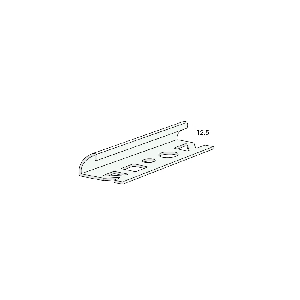 Tekening Prostyle rvs tegelprofiel 12,5mm