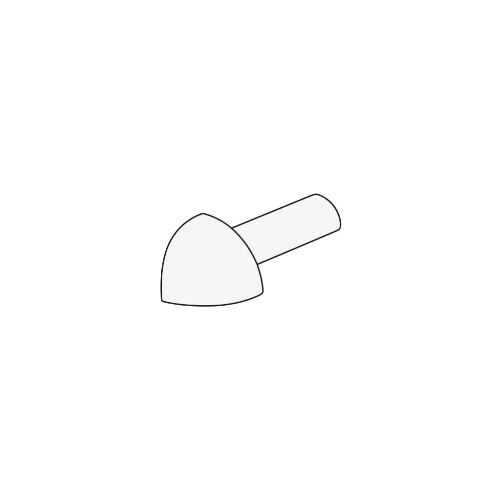 Tekening Uitw. hoekstuk Prostyle rvs 8mm