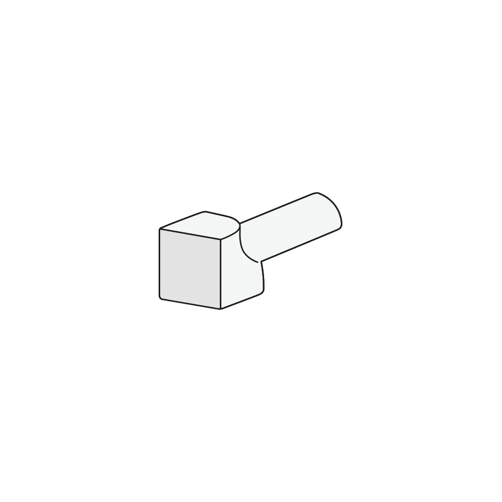 Tekening Inw. hoekstuk Prostyle rvs 8mm