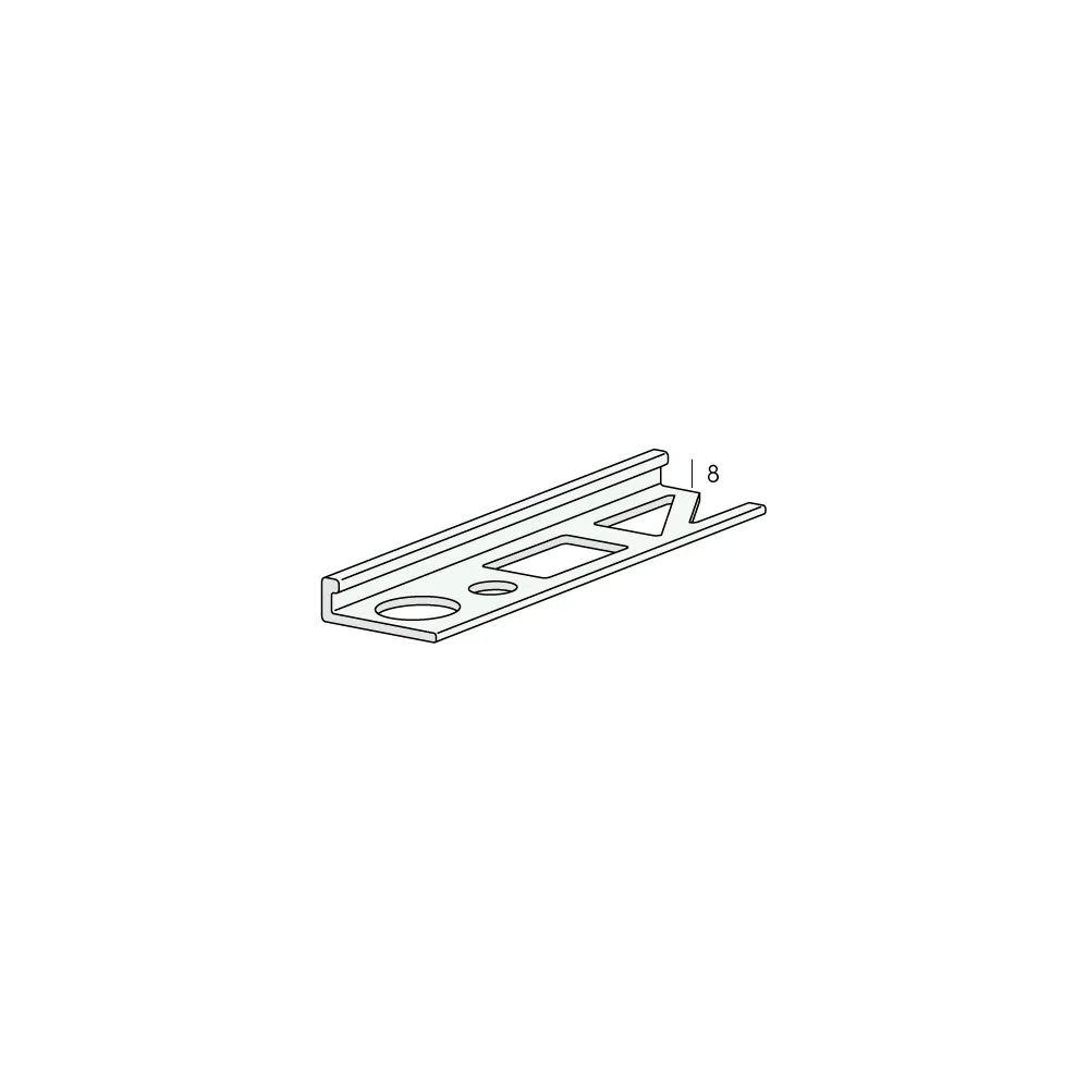 Tekening Profloor messing tegelprofiel 6mm