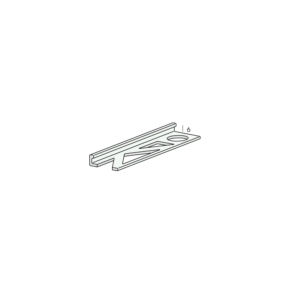 Tekening Profloor aluminium tegelprofiel 6mm